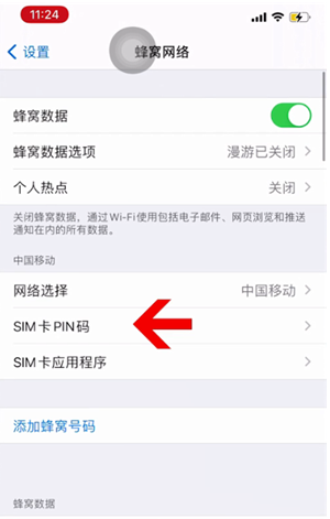 壤塘苹果14维修网分享如何给iPhone14的SIM卡设置密码 